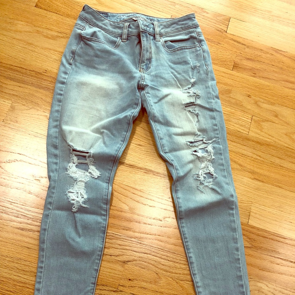 American Eagle Super Stretch Ripped Jeans